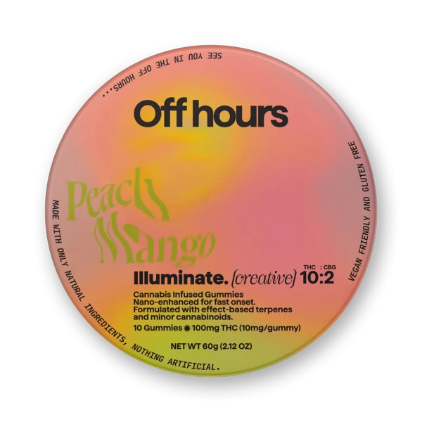 Off Hours | Illuminate Peach Mango | 10pk 100mg Gummies